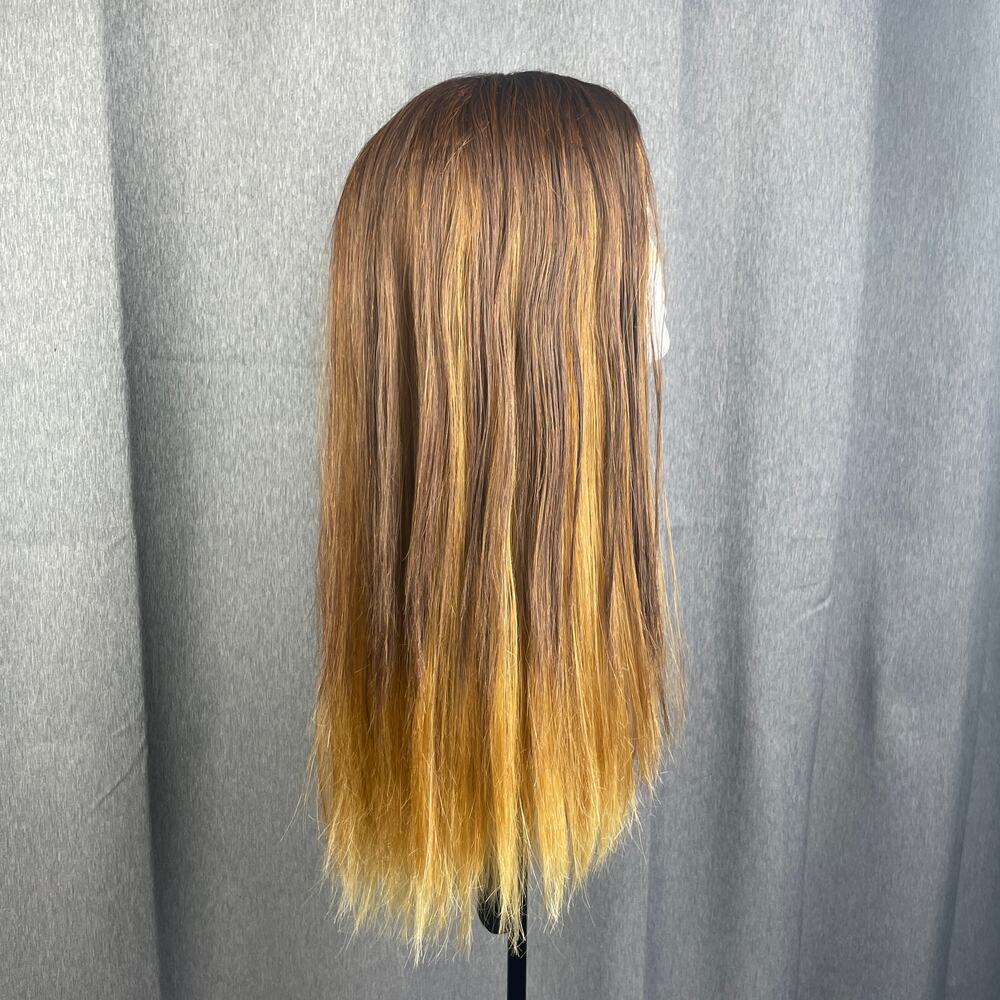 Vanessa by Fifth Avenue Ombre Golden Brown Long Straight Hair Wig